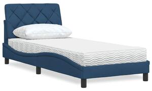 Krevet s madracem plavi 80x200 cm od tkanine - Plava / 80 x 200 cm