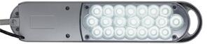 LED stolna lampa MAULatlantic, srebrna, visina 38 cm, stezna baza