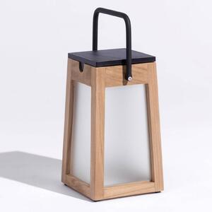 Tecka prijenosna LED solarna lampa, tikovina 25 cm