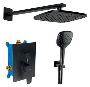 Novaservis - Tuš set s podžbukom METALIA ECO mat crna