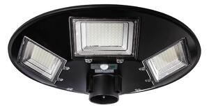 LED Solarna ulična svjetiljka sa senzorom LED/22W/6V 6500K IP65 crna + DU