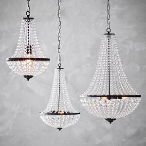Markslöjd Luster Gränsö, crni, IP20, Ø 30 cm, prigušiva, Providna, Dnevni boravak/blagovaonica, Kristal