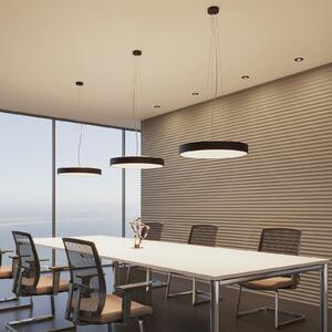 Arcchio LED visilica Vanida, crna, Ø 60 cm, gore/dolje, prigušiva, Crno, Kuhinja, Metal