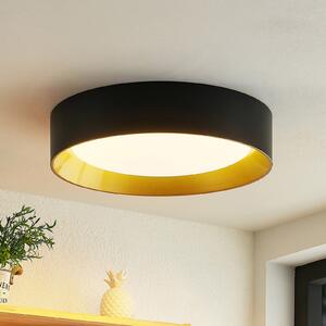 Lindby Kambia LED stropna svjetiljka, 45 cm, Crno, Dnevni boravak/blagovaonica, Aluminij