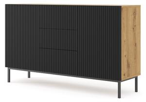 Zondo.hr Komoda 2D3S 150 Rowanna (hrast artisan + crna). Akcija -17%. 1125007