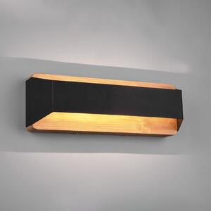 Trio Lighting Arino LED zidna svjetiljka, crna, širina 35,2 cm, prigušiva, Crno, Dnevni boravak/blagovaonica, Metal