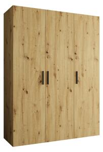 Zondo.hr Ormar za garderobu 150 cm Borry 1 (hrast artisan + crna). Akcija -19%. 1125756