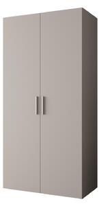 Ormar za garderobu 100 cm Borry 1 (kašmir + srebrna)