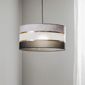 Viseća lampa Helen Textil sivo-crno-zlatna Ø 40 cm