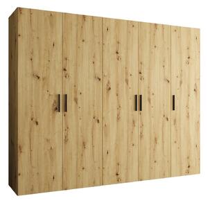 Zondo.hr Ormar za garderobu 250 cm Borry 1 (hrast artisan + crna). Akcija -20%. 1125778