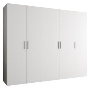 Zondo.hr Ormar za garderobu 250 cm Borry 1 (bijela + srebrna). Akcija -20%. 1125781