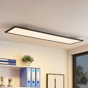 Lindby LED panel Nelios, 120 x 30 cm, 4000K, crni, metal, Crno, Kuhinja, Plastika