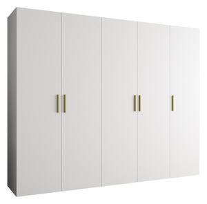 Zondo.hr Ormar za garderobu 250 cm Borry 1 (bijela + zlatna). Akcija -20%. 1125782