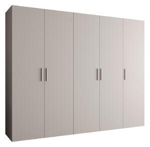Ormar za garderobu 250 cm Borry 1 (kašmir + srebrna)