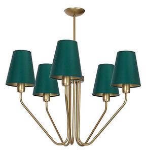 Viseći luster VICTORIA 5xE27/60W/230V zelena