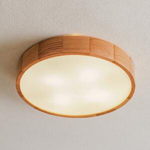 Stropno svjetlo Cleo DR475, IP54, Ø 47,5 cm, drvo hrast, E27
