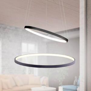Circle LED viseća svjetiljka, antracit, dvije žarulje