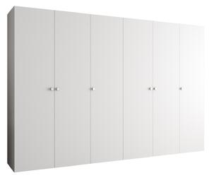 Ormar za garderobu 300 cm Parna 1 (bijela + srebrna)