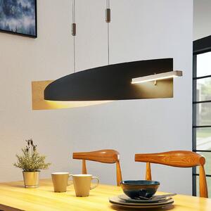Lucande LED visilica Marija, 101 cm, crna, prigušiva, prigušiva, Crno, Dnevni boravak/blagovaonica, Metal