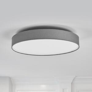 Lindby LED stropna svjetiljka Saira, Ø 50 cm, siva, tekstil