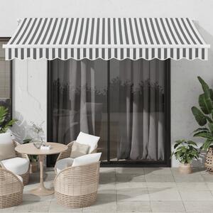 Tenda na ručno uvlačenje s LED antracit i bijela 350 x 250 cm - Antracitno siva / 350 x 250 cm