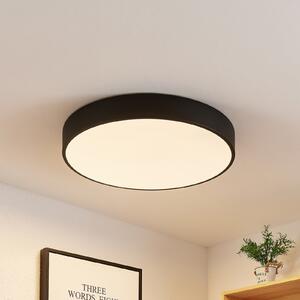 Lindby LED stropna svjetiljka Simera, Ø 50cm, crna, metal, prigušiva, Crno, Dnevni boravak/blagovaonica, Plastika
