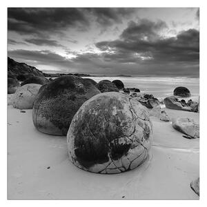 Slika na platnu - Kamenje na plaži - kvadrat 307ČA (50x50 cm)