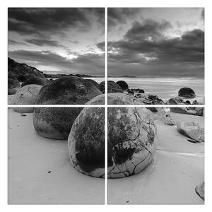 Slika na platnu - Kamenje na plaži - kvadrat 307ČD (60x60 cm)