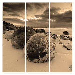 Slika na platnu - Kamenje na plaži - kvadrat 307FB (75x75 cm)
