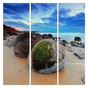 Slika na platnu - Kamenje na plaži - kvadrat 307B (75x75 cm)