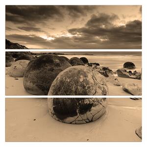 Slika na platnu - Kamenje na plaži - kvadrat 307FC (75x75 cm)