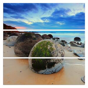 Slika na platnu - Kamenje na plaži - kvadrat 307C (75x75 cm)