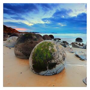 Slika na platnu - Kamenje na plaži - kvadrat 307A (50x50 cm)