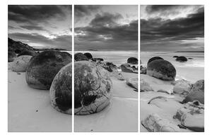 Slika na platnu - Kamenje na plaži 107ČB (150x100 cm)