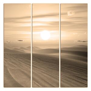 Slika na platnu - Zalazak sunca u pustinji - kvadrat 3917FB (75x75 cm)