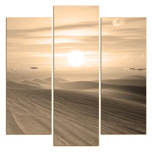Slika na platnu - Zalazak sunca u pustinji - kvadrat 3917FC (75x75 cm)