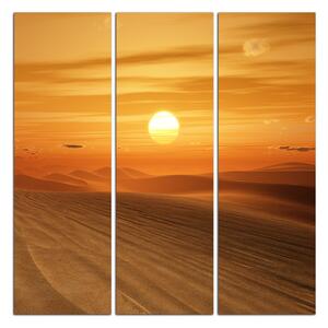 Slika na platnu - Zalazak sunca u pustinji - kvadrat 3917B (75x75 cm)
