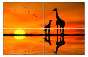 Slika na platnu - Silueta žirafe 1919D (90x60 cm)