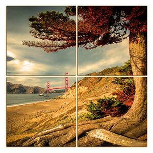 Slika na platnu - Golden Gate Bridge - kvadrat 3922FD (60x60 cm)