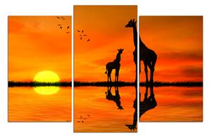 Slika na platnu - Silueta žirafe 1919C (90x60 cm)