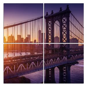 Slika na platnu - Zalazak sunca nad Manhattanom - kvadrat 326D (60x60 cm)