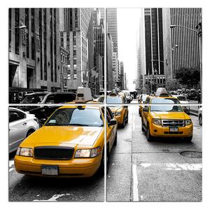 Slika na platnu - Taksi iz New Yorka - kvadrat 3927D (60x60 cm)