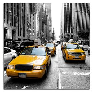 Slika na platnu - Taksi iz New Yorka - kvadrat 3927A (50x50 cm)