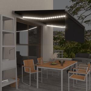 Automatska tenda s roletom i senzorom LED 4 x 3 m antracit - Antracitno siva / 4 x 3 m