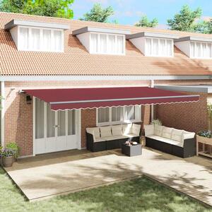 Tenda na automatsko uvlačenje s LED svjetlima bordo 600x3500 cm - Bordo / 600 x 300 cm
