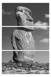 Slika na platnu - Ahu Akivi moai - pravokutnik 7921ČB (90x60 cm )