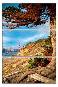 Slika na platnu - Golden Gate Bridge - pravokutnik 7922B (90x60 cm )