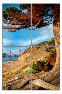 Slika na platnu - Golden Gate Bridge - pravokutnik 7922D (120x80 cm)