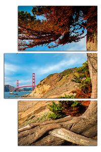 Slika na platnu - Golden Gate Bridge - pravokutnik 7922C (90x60 cm)