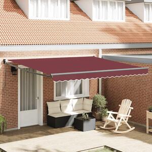Tenda na ručno uvlačenje bordo 400 x 300 cm - Crvena / 4 x 3 m